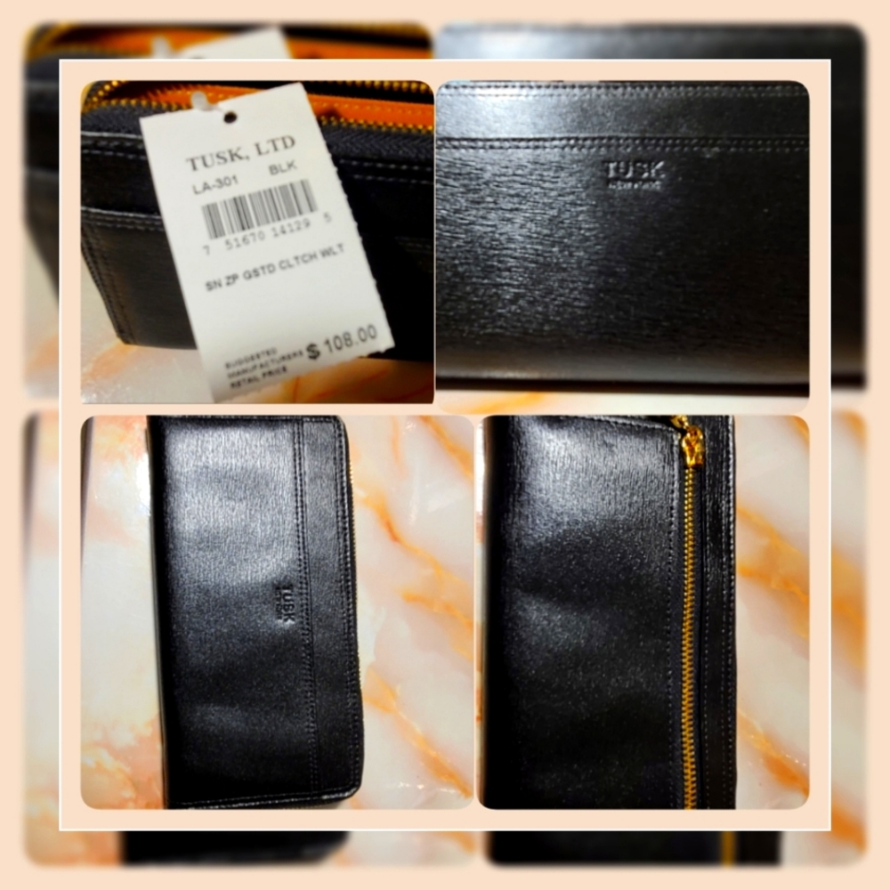 Tusk Black Multi Department Wallet